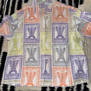 Men’s asos linen blend button down short sleeve